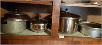 SHELF WITH POTS AND PANS