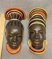 Ceramic Atlantic Mold Tribal Wall Masks