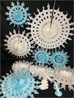 Vintage Graduating Hanging Tissue Paper Snowflakes