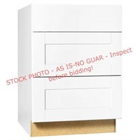 Hampton Base Cabinet, Satin White, 24x24x34.5in