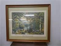 Currier & Ives The Woods In Autumn Print 28" X 23"