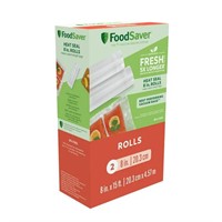 FoodSaver 8" x 15' Vacuum Sealer Roll 2pk AZ14