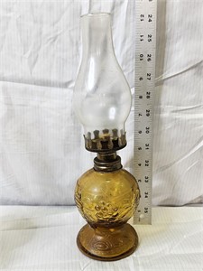 Amber glass Oil Lamp
