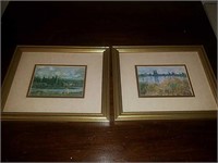 Pair beautifully framed and mounted prints
