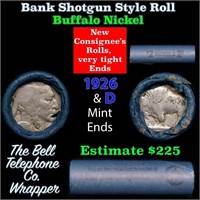 Buffalo Nickel Shotgun Roll in Old Bank Style 'Bel