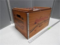 Remington Express wood crate w/checkerboard hinged