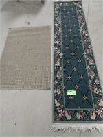 Hallway runner (90"x22") and a scatter rug (30"