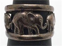 Sterling Silver Elephant Ring