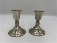 Weighed Sterling Candle Holders