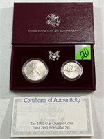 1992 Olympics Commemorative Uncirculated Silver Do