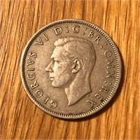 1947 United Kingdom 2 Shillings Coin