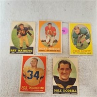 5-1958 Topps Football Cards