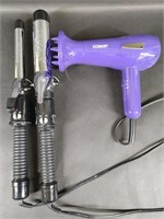 Conair Purple Hair Dryer, Curling Irons