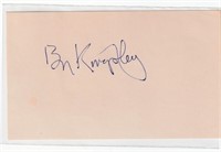 Ben Kingsley, actor, Academy Award 1982, autograph
