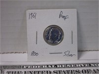 1961 silver proof dime