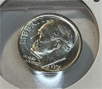 1956 d GEM BU Roosevelt Dime