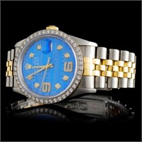 36MM Rolex DateJust Diamond Watch YG/SS