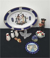Vintage decor and a porcelain plate