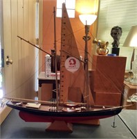 Boat model on stand