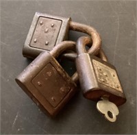 Vintage locks and 1 key