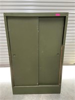 Green metal cabinet 66” x 42” x 22.5”