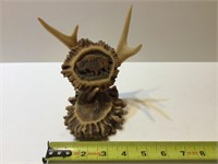 6.5 inches tall buffalo antler statue