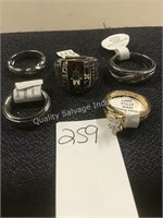 (5) ASSORTED RINGS (DISPLAY)