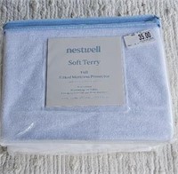 C9) Nest well soft Terry fitted mattress protector