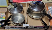 2 FLATS OF  REVERE WARE PANS