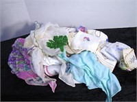 Lot of Embroidered Linens & Handkerchiefs