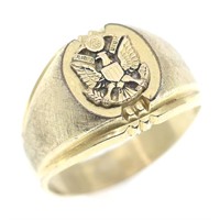 WWII US ARMY 10K GOLD FILLED SIGNET RING