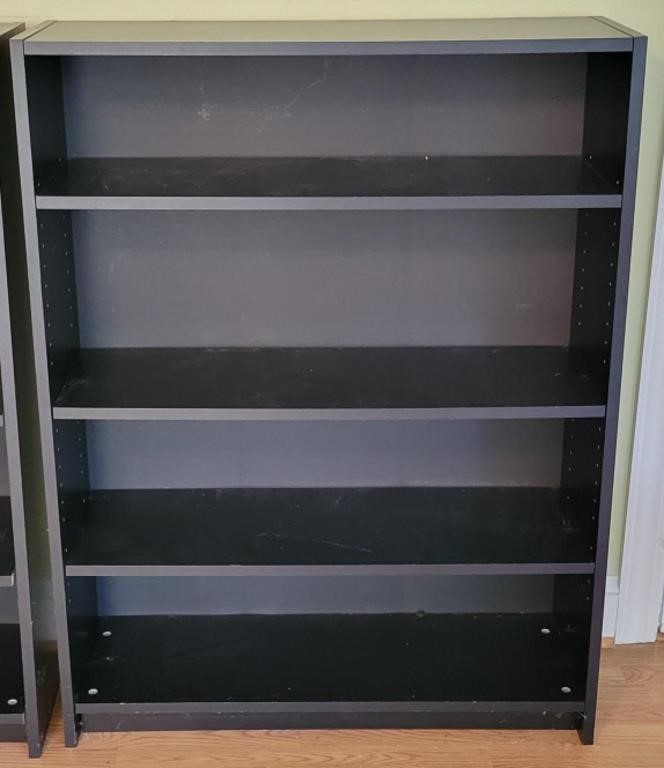 Black Wooden Bookcase 36"L 12"D 47½"T
