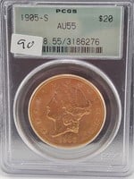 1905-S $20 Dollar Liberty Gold PCGS AU55
