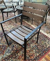 4 STACKING PATIO CHAIRS