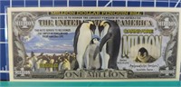 Million dollar penguin banknote