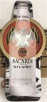 Bacardi Silver metal sign advertisement