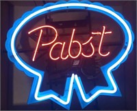Neon Pabst “PBR” Blue ribbon beer advertisement