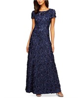 $200-Alex Evenings Women's 12 Short Sleeve Dress,