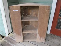 PRIMITIVE WALL HANGING CORNER CABINET