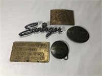 Lot Of Belt Buckles & Swinger Logo