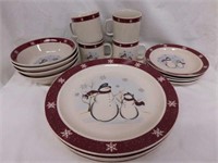 Royal Seasons stoneware dinnerware for 4