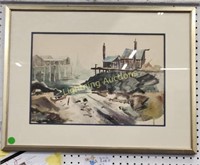 "LOW TIDE ROCKPORT HARBOR" WATERCOLOR