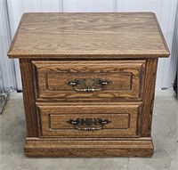 (AK) Pair Of Wooden (2 Drawer) Night Stands