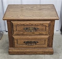 (AK) Pair Of Wooden (2 Drawer) Night Stands