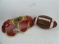 Wilson Football & Vintage Childrens Shoulder Pads