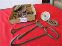 FLAT FULL - HAY HOOKS, WAGON WHEEL WRENCHES,MORE
