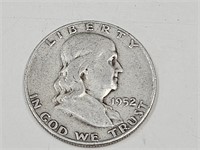 1952 D Franklin Silver Half Dollar Coin