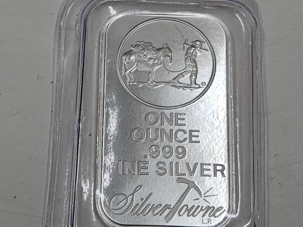 1 OZ Silver Bar Silver Towne