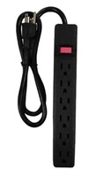 Hyper Tough 6 Outlets Power Strip with 2.5 ft Cord