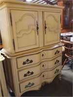 Kent-coffey yellow tall chest of drawers